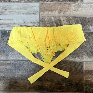 L*Space Ruffle Bandeau Bikini Top SM